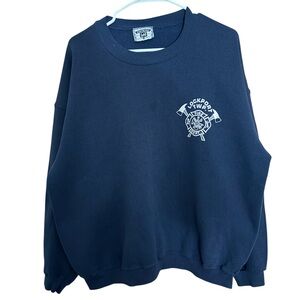Vintage Heavyweight Lee Lockport Fire Dept Crewneck Sweatshirt Size 2XL USA Made